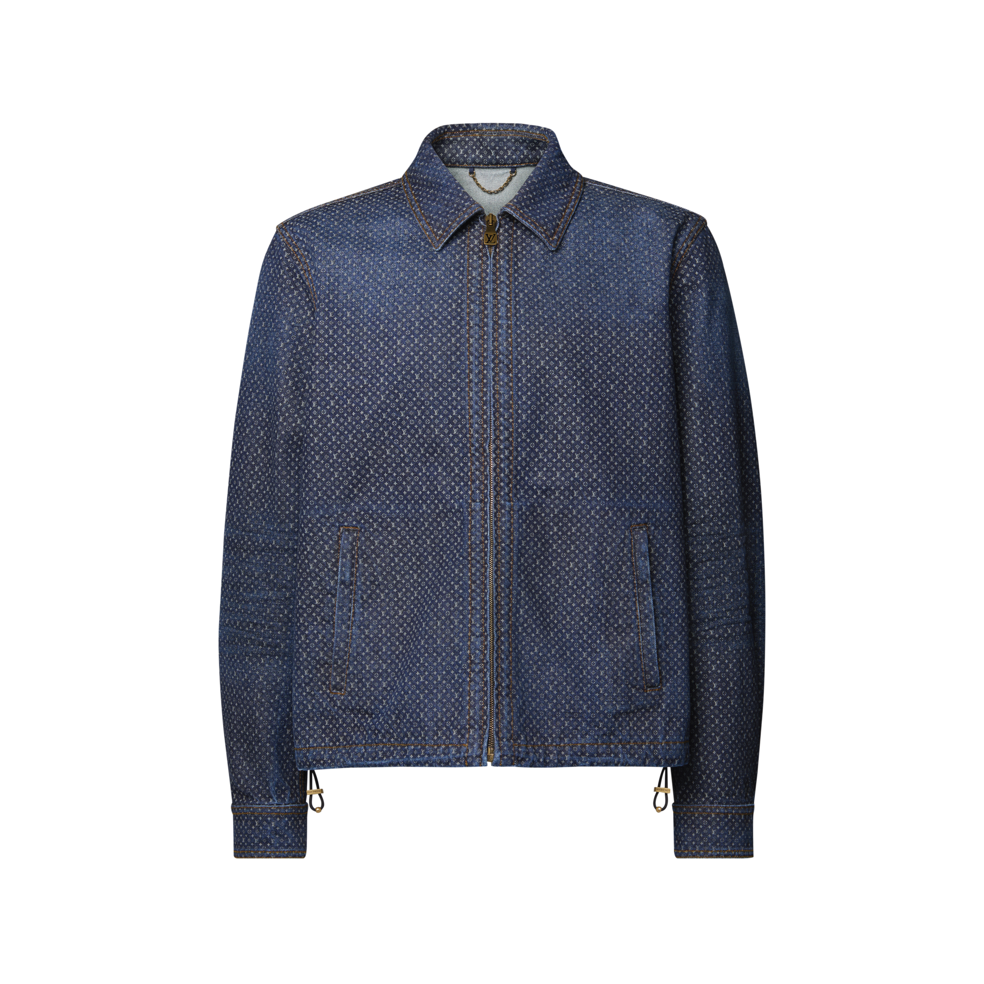 Reflective Nanogram Zippered Denim Jacket - Men - Ready-to-Wear
